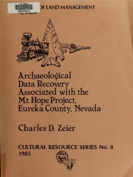 File:Archaeological data recovery associated with the Mt. Hope project, Eureka County, Nevada (IA archaeologicalda00zeie).pdf