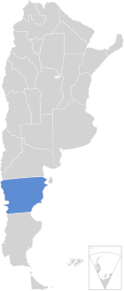 Провінція Чубут на мапі Аргентини