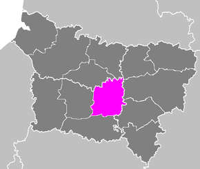 Arrondissement Compiègne na mapě bývalého regionu Pikardie