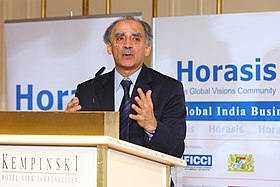 Arun Shourie, Former Minister of Disinvestment, at Horasis Global India Business Meeting 2009.jpg