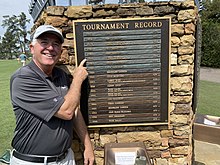 At the '21 Masters Dan Pohl visits the Masters Tournament Record plaque bearing his name.jpg