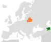 Location map for Azerbaijan and Belarus.