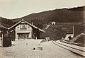 d Station Bötzbärg, spôter Schinznach-Dorf, un Sûdbortal vom Bözbärgdunnel, 1875