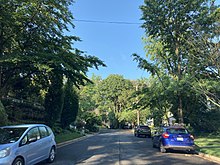 Near the intersection of 32nd Pl. and Worthington St. NW, in Barnaby Woods, in July 2021. Barnaby Woods Washington DC July 2021.jpg