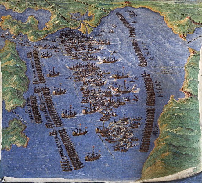 File:Battle of Lepanto, 1571 (by Ignazio Danti) - Vatican Museums, Gallery of Maps.jpg
