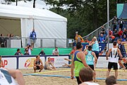 Deutsch: Beachhandball Europameisterschaften 2019 (Beach handball Euro); Tag 6: 7. Juli 2019 – Männerfinale, Dänemark-Norwegen 2:0 (25:18, 19:16) English: Beach handball Euro; Day 6: 7 July 2019 – Men's Final – Denmark-Norway 2:0 (25:18, 19:16)