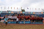 Deutsch: Beachhandball Europameisterschaften 2019 (Beach handball Euro); Tag 6: 7. Juli 2019 – Siegerehrungen English: Beach handball Euro; Day 6: 7 July 2019 – Medal ceremony