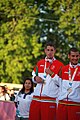 Deutsch: Beachhandball bei den Olympischen Jugendspielen 2018 in Buenos Aires; Tag 7, 13. Oktober 2018; Medaillenzeremonie Jungs - Gold: Spanien, Silber: Portugal, Bronze: Argentinien English: Beach handball at the 2018 Summer Youth Olympics in Buenos Aires at 13 October 2018 – Medal Ceremony Boys - Gold: Spain, Silver: Portugal, Bronze: Argentina Español: Handball de playa en los Juegos Olimpicos de la Juventud Buenos Aires 2018 en 13 de octubre de 2018 – Medalla Ceremonia para niños - Oro: España, Plata: Portugal, Bronce: Argentina