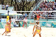 Deutsch: Beachvolleyball bei den Olympischen Jugendspielen 2018; Tag 9, 15. Oktober 2018; Mädchen, Viertelfinale: Puerto Rico-Russland 0–2 (12–21/10–21) English: Beach volleyball at the 2018 Summer Youth Olympics at 15 October 2018 – Girls Quarterfinals: Puerto Rico-Russia 0–2 (12–21/10–21)