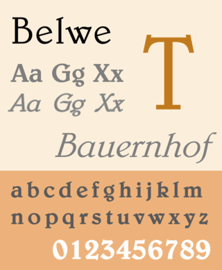 <span class="mw-page-title-main">Belwe Roman</span> Typeface