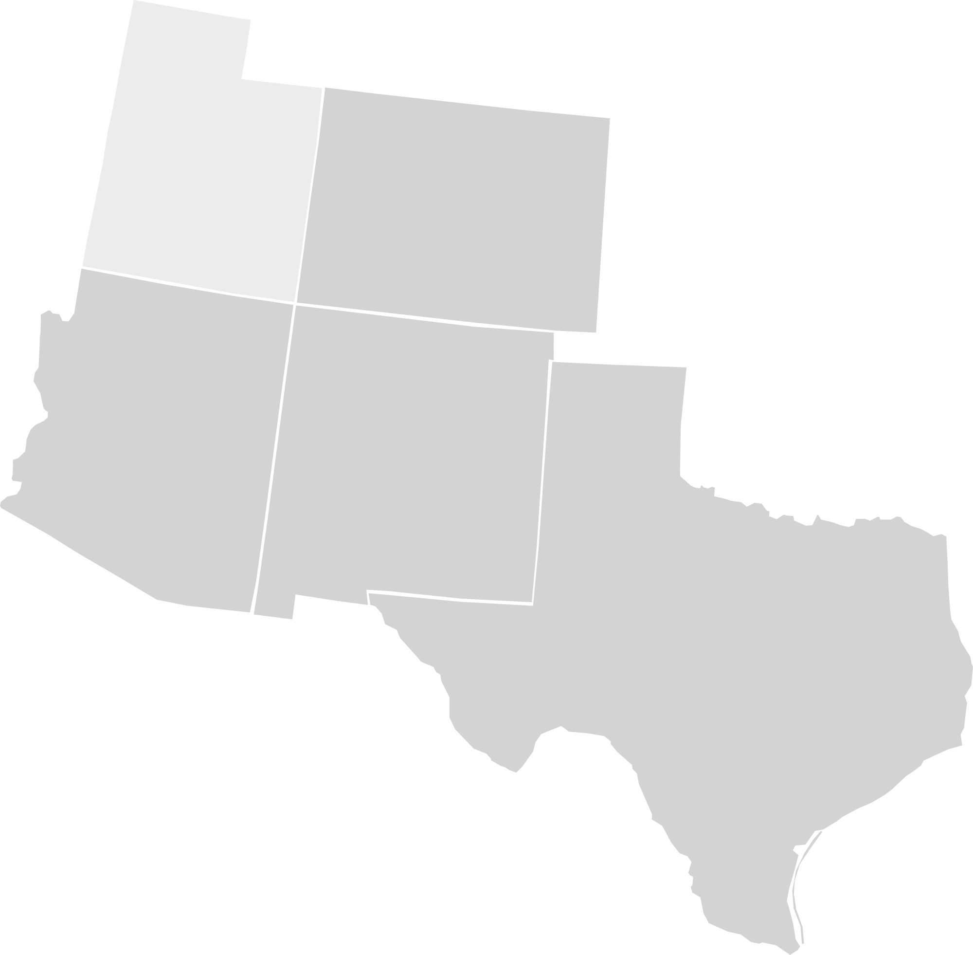 United States Map Southwest