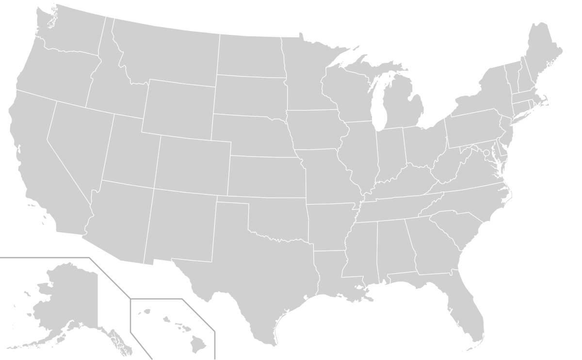 blank us map to label