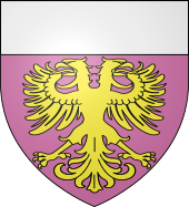 Mordred's attributed arms featuring the symbol of the Orkney clan according to chivalric romance heraldry Blason Mordret.svg