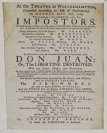 Bodleian Libraries, Playbill of Theatre, Monday, May 18th, 1789, announcing Impostors &c..jpg