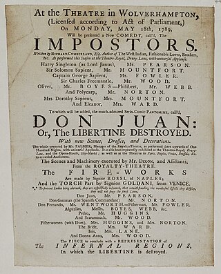 <i>The Impostors</i> (play) 1789 play