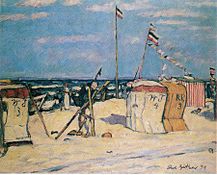 Der Strand bei Heringsdorf (1915) di Erich Büttner