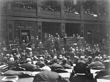 The Imperial Reichstag in session in Berlin. Bundesarchiv Bild 116-121-143A, Reichstag, Plenarsitzungssaal.jpg