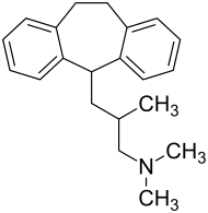 Structural formula of butriptyline