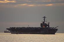 Anchored in Gage Roads Western Australia July 2009 CVN 73 gnangarra 02.JPG