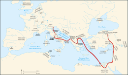 Caesar campaigns from Rome to Zela-fr.svg