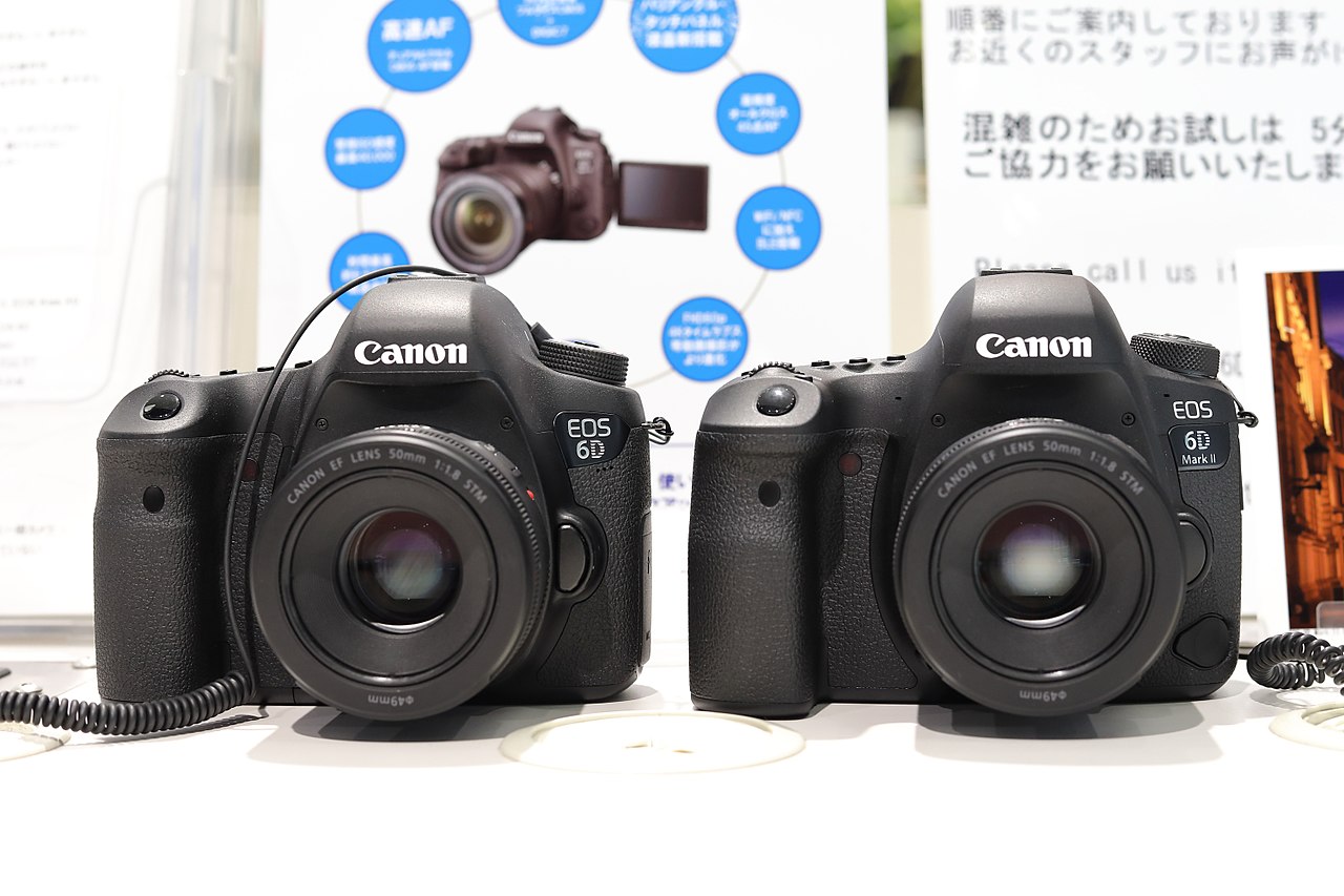 File:Canon EOS 6D and EOS 6D Mark II (Lens by EF50mm F1.8 STM).jpg