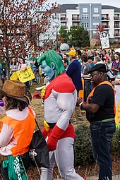 At the Atlanta Peoples' Climate March. Captain Planet (22782032954).jpg