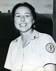 Carney Airfield, Guadalcanal, Solomon Islands Red Cross girl, August 1944 Carney Airfield, Solomon Islands, Red Cross girl. August 1944.jpg