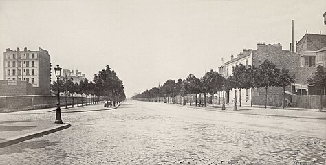 Boulevard Arago vers 1857-1870 (photographie probable de Charles Marville).