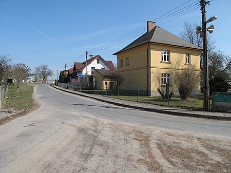 Chocnějovice, rozcestí