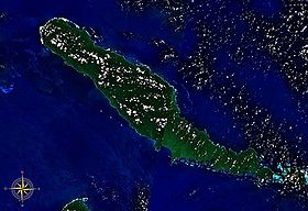 vista satelital (NASA) de la isla