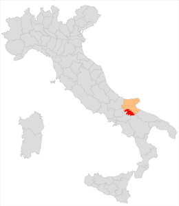 Circondario di Bovino – Localizzazione
