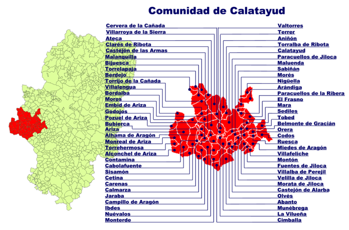 Municipios de la Comunidad de Calatayud