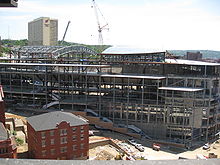The arena in July 2009 Consol Construction July 2009.jpg