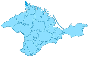 Distretto della città di Armyansk sulla mappa