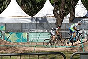 Deutsch: Radsport bei den Olympischen Jugendspielen 2018 Tag 10, 16. Oktober 2018 - Combined Criterium – XCC Qualifikation männlich English: Cycling at the 2018 Summer Youth Olympics – Men's Combined Criterium – XCC Qualification on 16 October 2018.