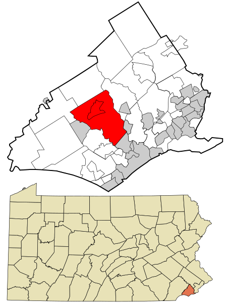 File:Delaware County Pennsylvania incorporated and unincorporated areas Middletown highlighted.svg
