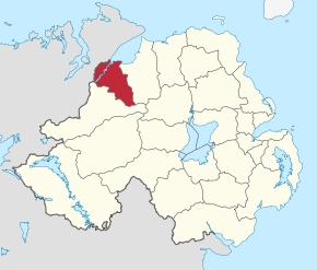 Poziția regiunii Derry City