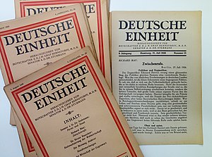 Ausgaben der Zeitschrift Deutsche Einheit 1926