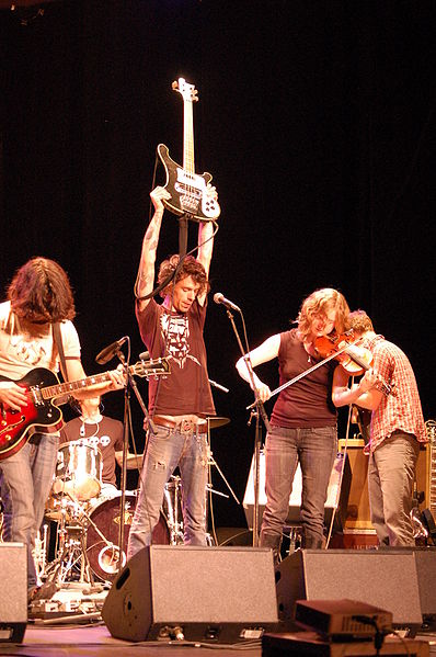 Post-rock group Do Make Say Think performing at a May 2007 concert.