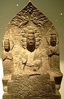 Buddha triad, Eastern Wei (534–550), China.