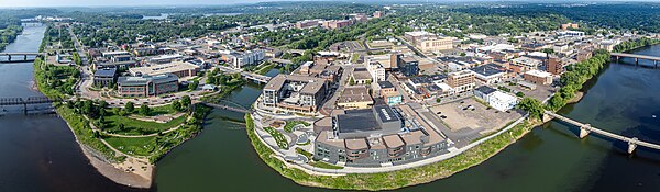 Eau Claire, Wisconsin downtown Confluence of the Chippewa River and Eau Claire River