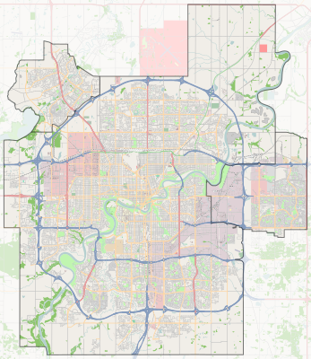 Mapa de localização/Edmonton