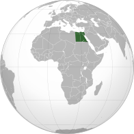 Карта, показывающая месторасположение Египта