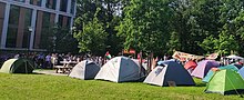 Encampment at Radboud University, 14 May 2024. Encampment at Radboud University.jpg