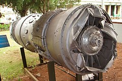 Двигатель Pratt & Whitney J75 самолёта U-2 майора Рудольфа Андерсона, сбитого в Чёрную субботу (экспозиция музея Революции в Гаване)