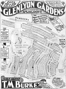 Estate Map of Glenlyon Gardens circa 1923-24 Estate Map of Glenlyon Gardens Ashgrove Brisbane Queensland.jpg