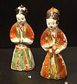 Yuan dynasty female figures wearing ruqun and banbi.