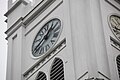 First Presbyterian Church - Oldest Presbyterian church in America was established in 1640 by Puritans from Lynn, Mass. Clock tower on wood gothic church built in 1843 and enlarged in 1895.