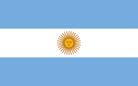 Bandera de la República Argentina[1]​ La albiceleste