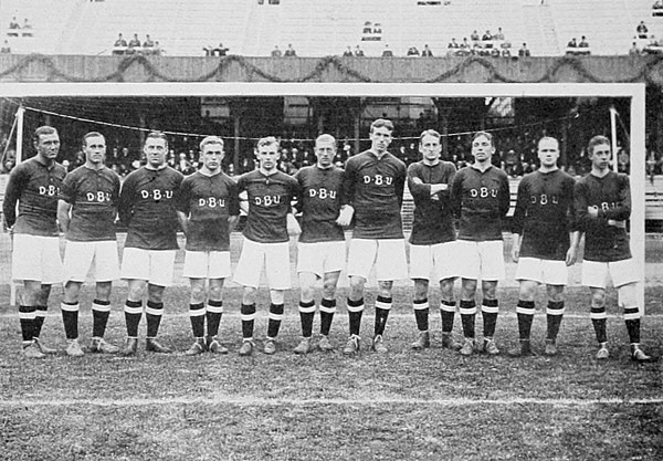 Danish team, winning the silver medals at the 1912 Olympics